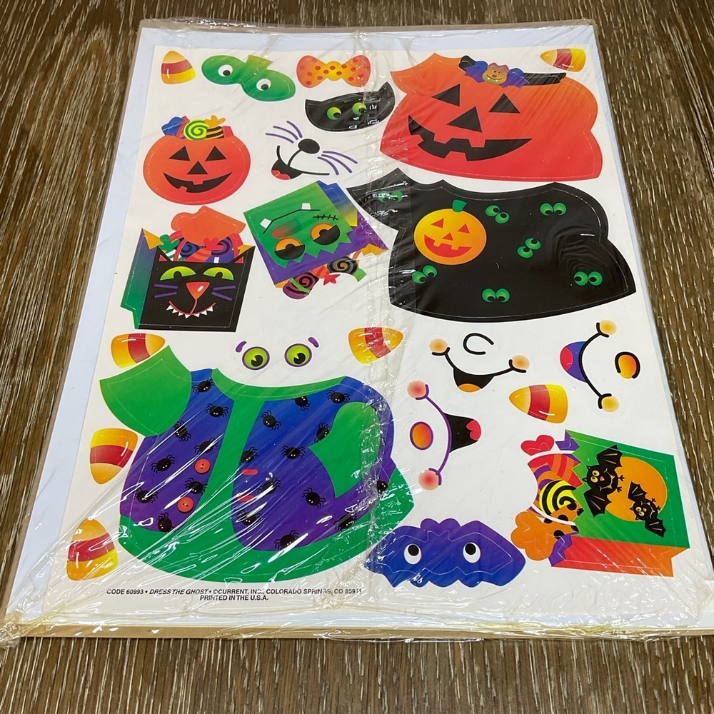 Vintage New Dress the Ghost Stickers and Ghost Kids Crafts 1990s